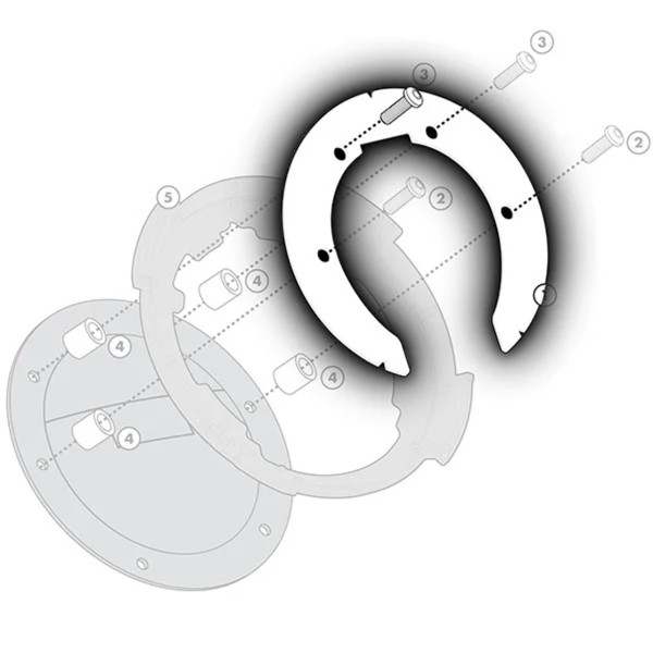 KAPPA Kappa BF23K Metal Tank Bag Flange Fitting Kit (Yamaha)